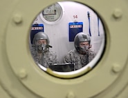 Students from the 344th Training Squadron Joint Base San Antonio-Lackland, receive oxygen training in the hypobaric chamber as part of the aircrew fundamentals course Oct. 25 JBSA-Randolph. (U.S. Air Force photo by Benjamin Faske)
