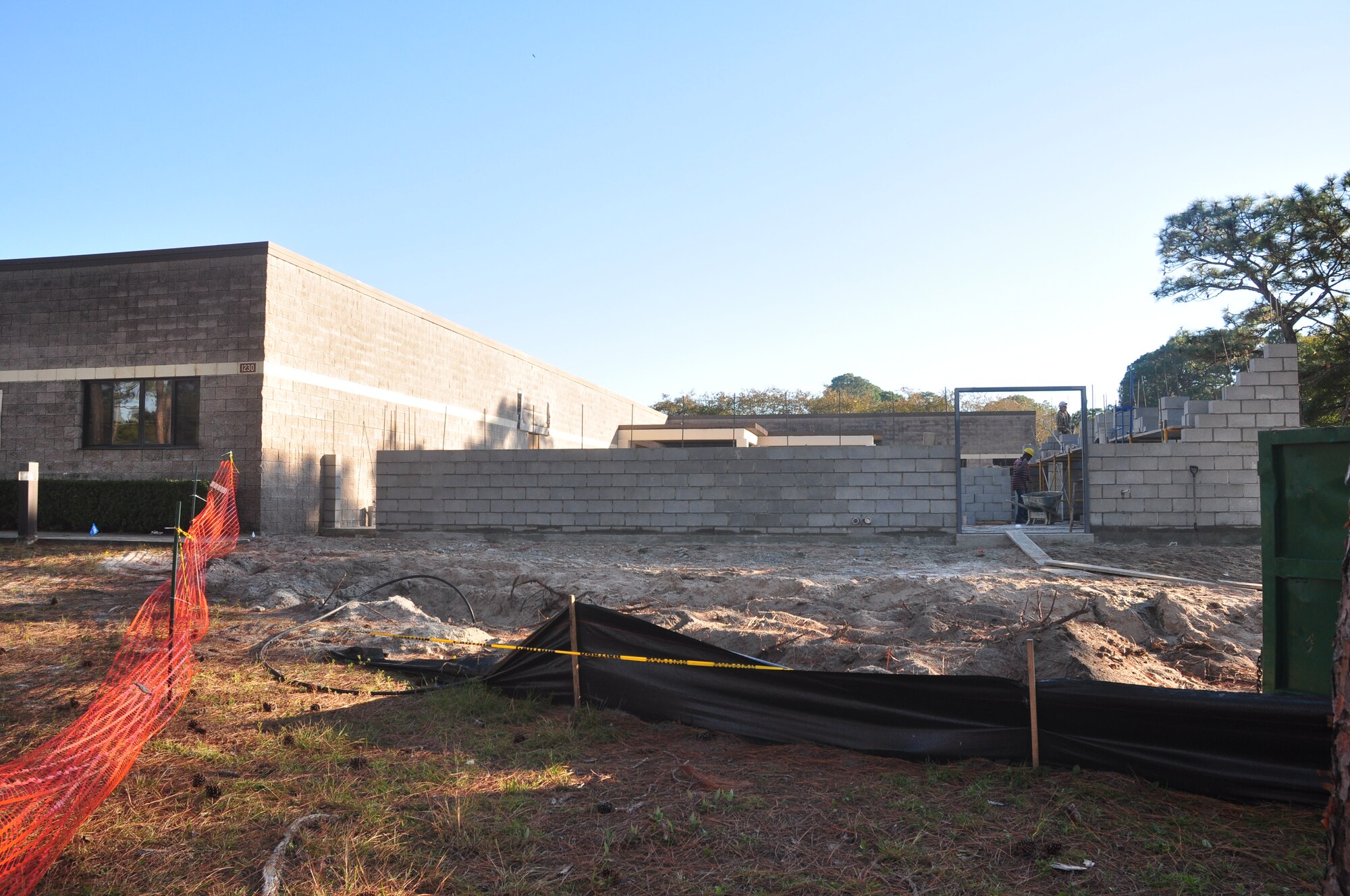 MTNT Properties, Inc. is builing ALS a new addition to house classrooms, offices and an auditorium. Students will begin using the addition by early spring 2013. (U.S. Air Force photo by 2nd Lt. Andrea Valencia)