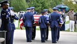 The remains of Airman 1st Class Jerry Mack Wall, whose plane was shot down in Vietnam in 1966, are transferred by the Joint Base San Antonio-Lackland Honor Guard for burial at the JBSA-Fort Sam Houston National Cemetery Oct. 26. (U.S. Air Force photo by Steve Elliott)
