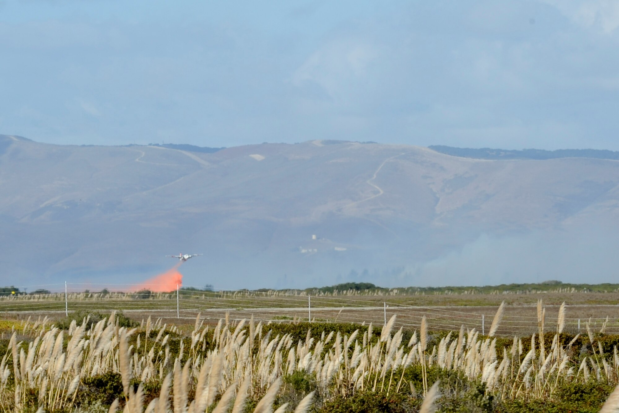 VANDENBERG AIR FORCE BASE, Calif. -- A wildland fire that began about 12:30 p.m. on North base was 100 percent contained at 3:45 p.m according to Vandenberg Fire Department officials here Saturday, Nov 10, 2012.. The fire, which burned 127 acres, cause 20 people to be evacuated from 10 three facilities. (U.S. Air Force photo/Staff Sgt . Levi Riendeau)
