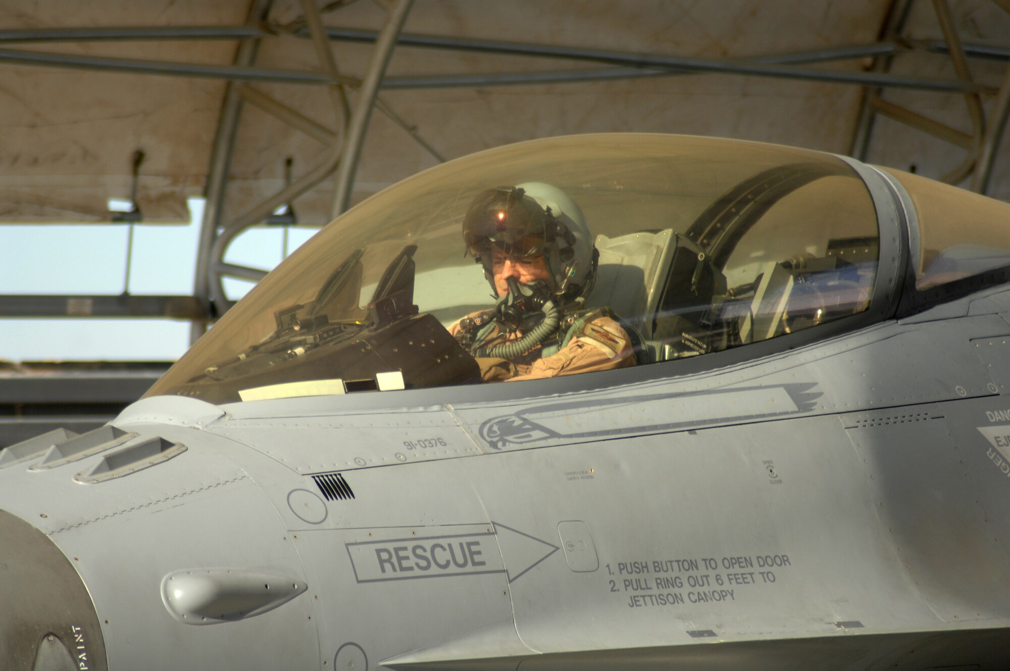 U.S. Air Force Brig. Gen. Scott Dennis, 451st Air Expeditionary Wing and Kandahar Airfield Commander, is an F-16 fighter pilot who has flown more than 60 combat missions here during the past year. He relinquishes command at the end of the month. (U.S. Air Force photo/Master Sgt. Russell Martin)