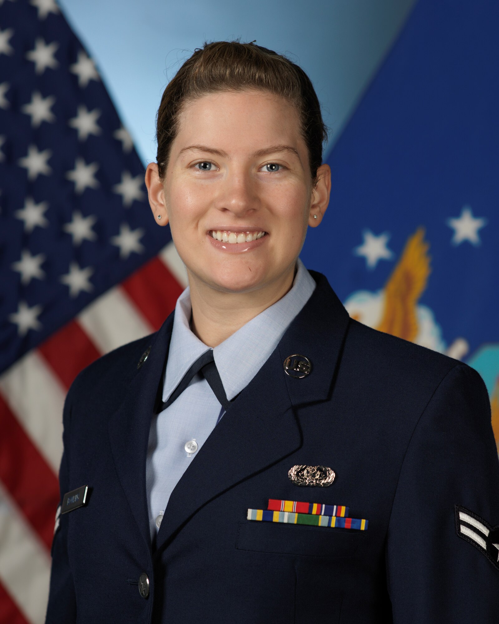 U.S. Air Force Airman 1st Class Faith Bowling, a 20th Communications 
Squadron applications technician, poses for a photo at Shaw Air Force Base, S.C., July 11, 2012. Bowling is the Shaw Spotlight for the week of Nov. 12 to Nov. 16. (U.S. Air Force photo by Senior Airman Tabatha Zarella/ Released)
