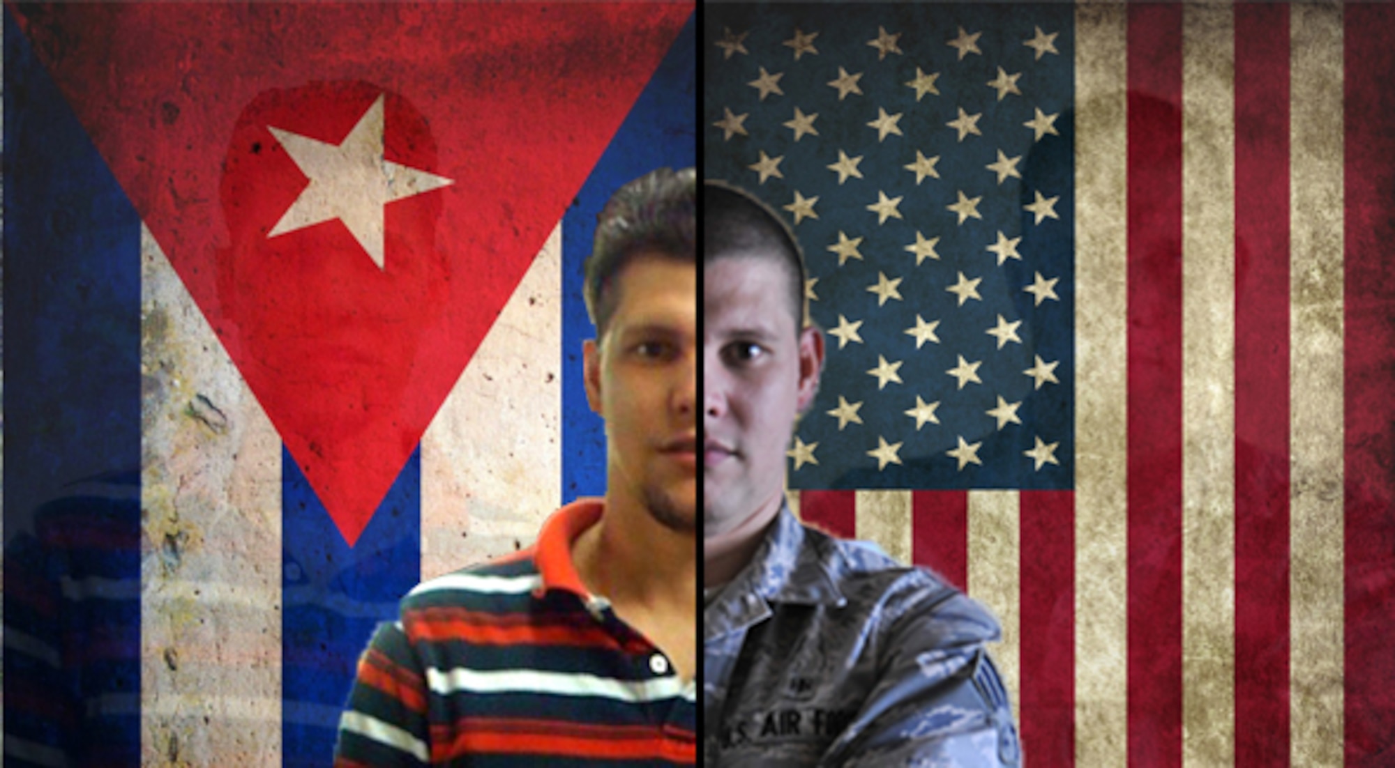 Senior Airman Osniel Diaz, 42nd Medical Group public health professional, came to the United States from Cuba. Diaz has since been granted U.S. citizenship. (U.S. Air Force illustration by Senior Airman Christopher Stoltz) 