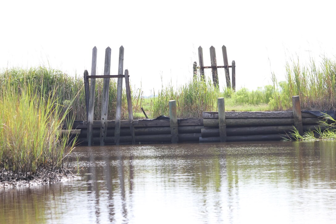 Rice trunks are used to impound tidal waters thereby allowing for management of water levels for rice production.