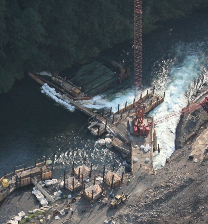 The district is currently rebuilding the Minto Adult Fish Collection Facility on North Santiam River, four miles downstream of Big Cliff Dam and seven miles downstream of Detroit Dam.  Construction should be complete and the new facility operational next spring.

What’s all the work for?  The original facilities collected adult fish for the Oregon Department of Fish and Wildlife hatchery program to compensate for habitat blocked by construction of our dams. The new facilities will continue to support that mission, but are primarily designed to safely trap and haul wild adult fish upstream the dams via transport trucks, where they will be released to spawn naturally.