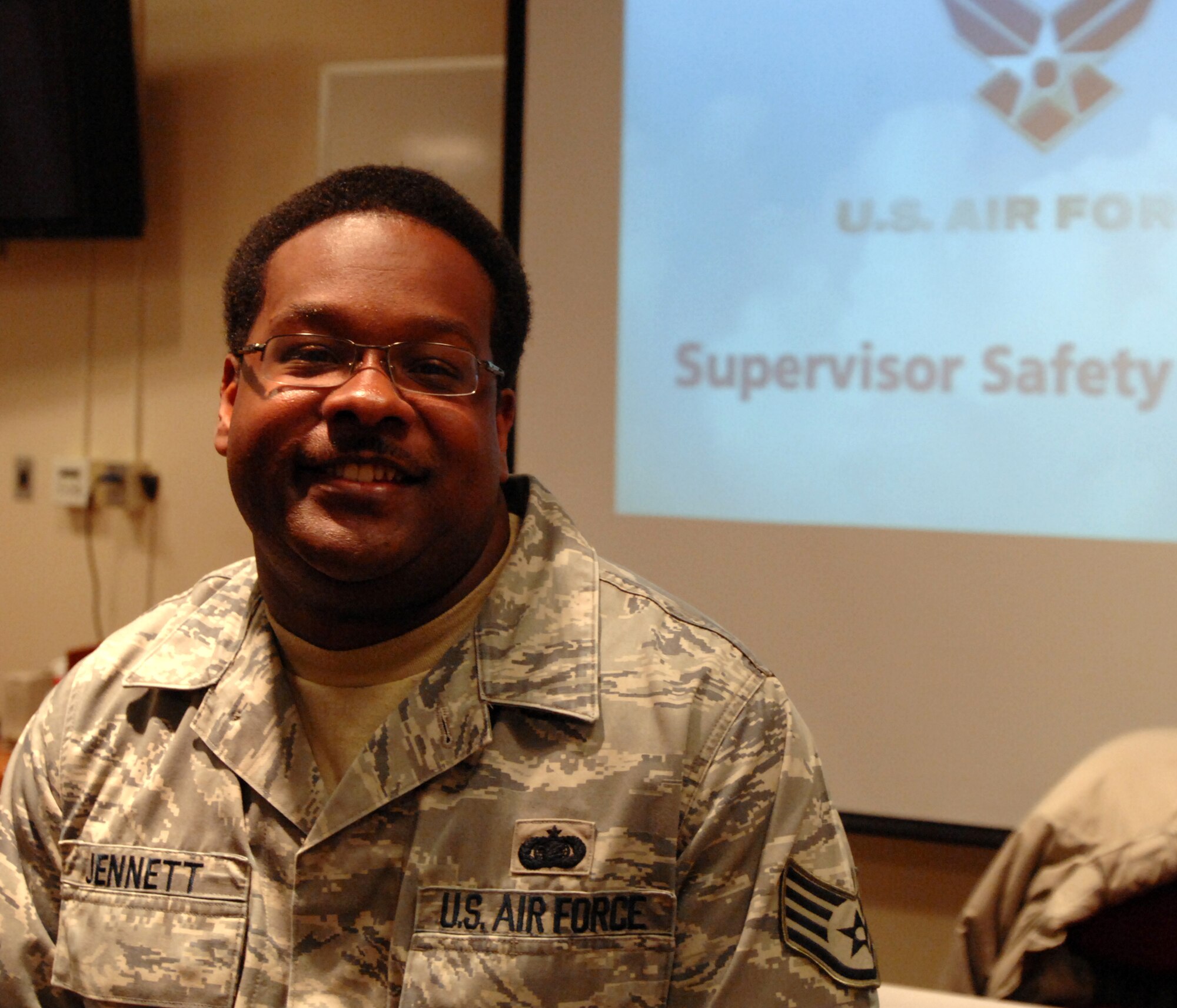 Staff Sgt. Radelle Jennett, 319th Air Base Wing Safety Grounds craftsman, is this week’s Warrior of the Week. Here, he explains the importance of service to his country, how his parents inspired him and what his greatest accomplishment has been at Grand Forks Air Force Base, N.D. (U.S. Air Force photo/Senior Airman Susan L. Davis)