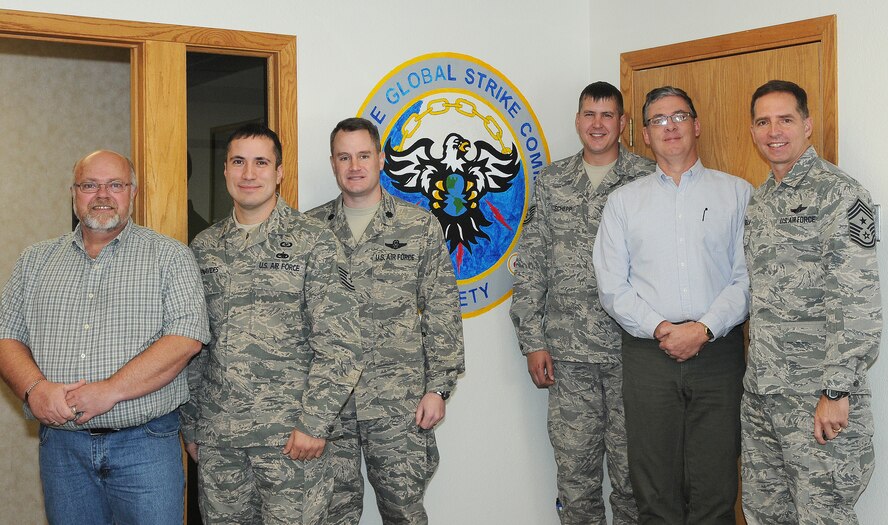 MINOT AIR FORCE BASE, N.D. -- The 5th Bomb Wing Safety's mission is to promote an environment that maximizes combat capability through mishap reduction - "Mission First, Safety Always!" This is done by aggressively tracking and preventing mishaps in all three safety aspects: Weapons, Flight, and Ground. Seven active duty and four civilian professionals implement a safety-first mindset across the wing, ensuring Warbirds use sound risk management both on-and off-duty! Wing Safety "Owns It" by advising senior leaders and supervisors, conducting annual unit assessments and base-wide safety spot inspections and providing specified training for 5th Bomb Wing personnel, ensuring safe mission execution. (U.S. Air Force photo/Staff Sgt. Carmen Washington)