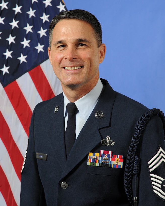 Official photo for Chief Master Sgt. David Morris, Sheppard Air Force Base AGR liaison superintendent.  Morris is retiring effective Jan. 1, 2013 after 38 years of federal service. (U.S. Air Force photo)