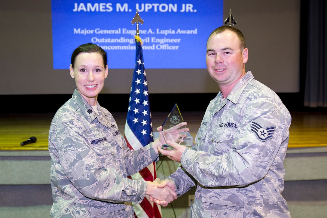 Staff Sgt. James Upton presented the Major General Lupia Award, NCO Category.