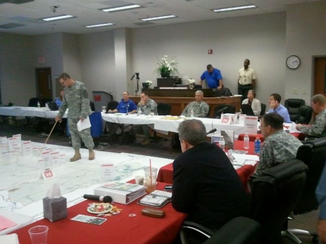 Col Eckstein participates in the New Madrid Emergency Planning Exercise