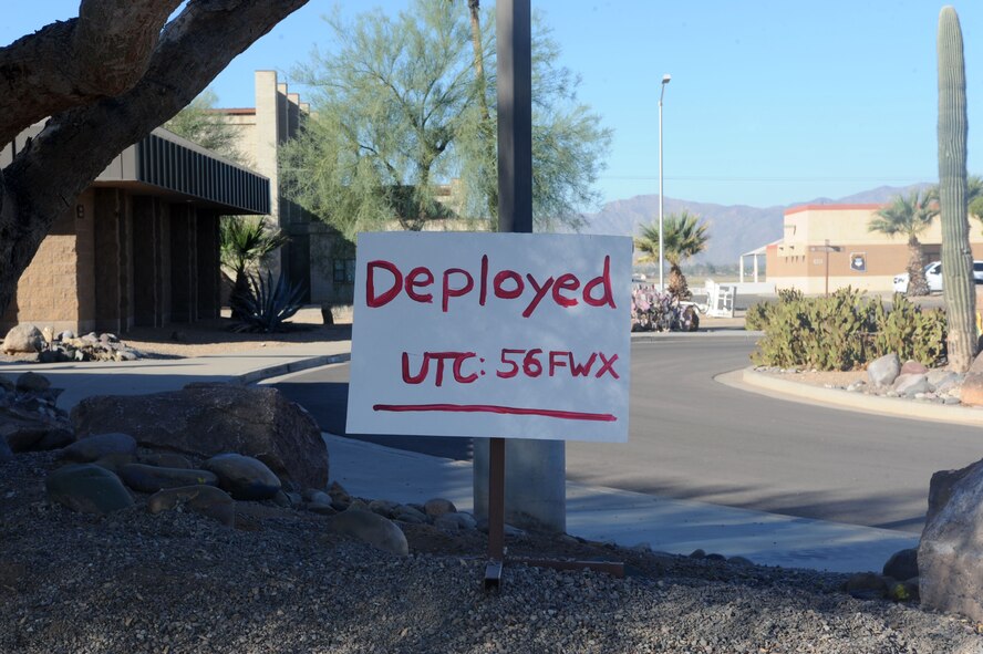 The 56th Logistics Readiness Squadron deployed the Rock Nov. 2 from Luke Air Force Base to an undisclosed location. (U.S. Air Force photo by Airman 1st Class Devante Williams)