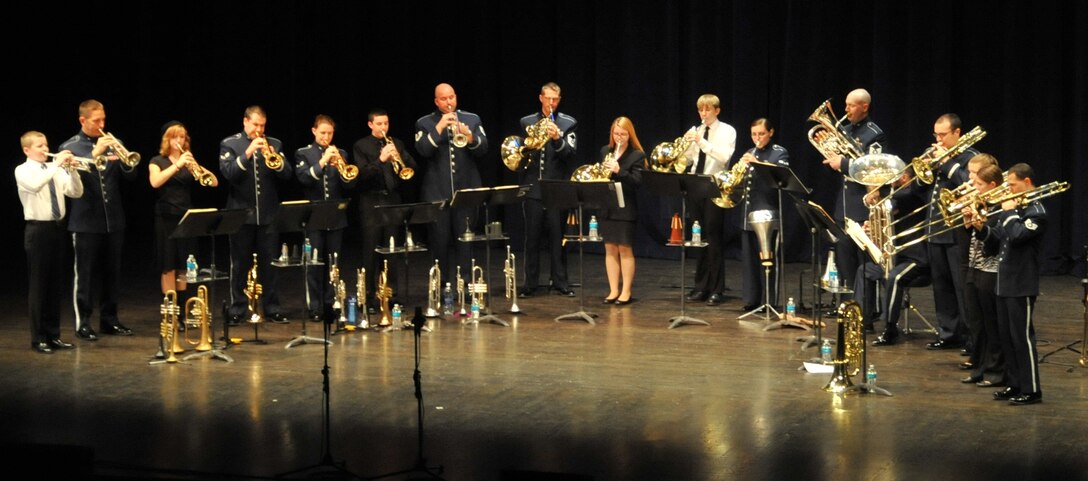 Local area High School students perform with Brass in Blue for "A Salute to Veterans" in honor of Veterans Day.