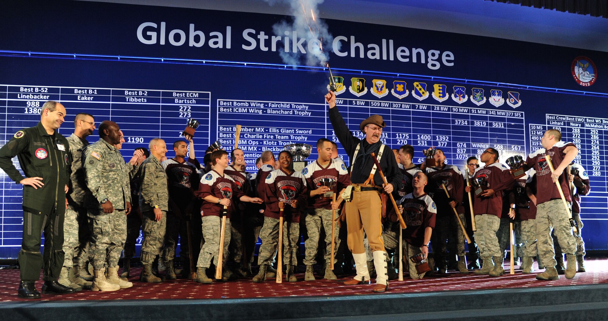 BARKSDALE AFB, La. -- Team Minot's 91st Missile Wing shined at this year's third annual Global Strike Challenge, earning the Blanchard Trophy, the nation’s top honor for an Intercontinental Ballistic Missile (ICBM) Wing, among many others. (U.S. Air Force photo/Senior Airman Brittany Y. Auld)