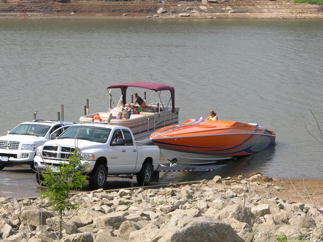 Boaters at South Overlook ramp