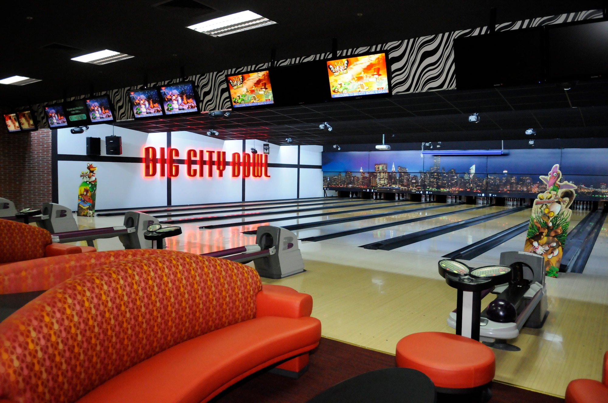 The Big City Bowl bowling center had its grand opening Nov. 16, 2012, at Incirlik Air Base, Turkey. New features were installed during the six-month upgrade which included new furniture and signs. (U.S. Air Force photo by Staff Sgt. Veuril Mcdavid/Released)