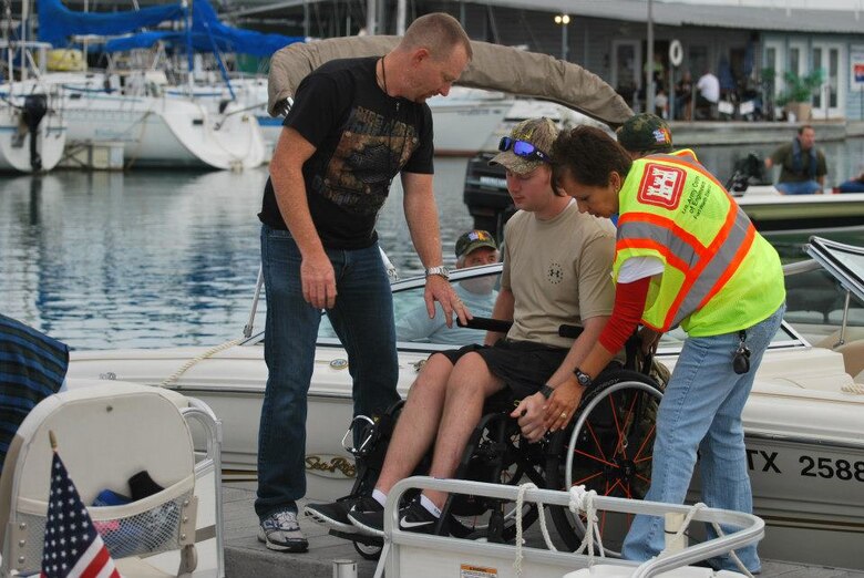 The Fort Worth District, U.S. Army Corps of Engineers, co-sponsored a "Take a Warrior Fishing" event at Canyon Lake, Texas, in October. 