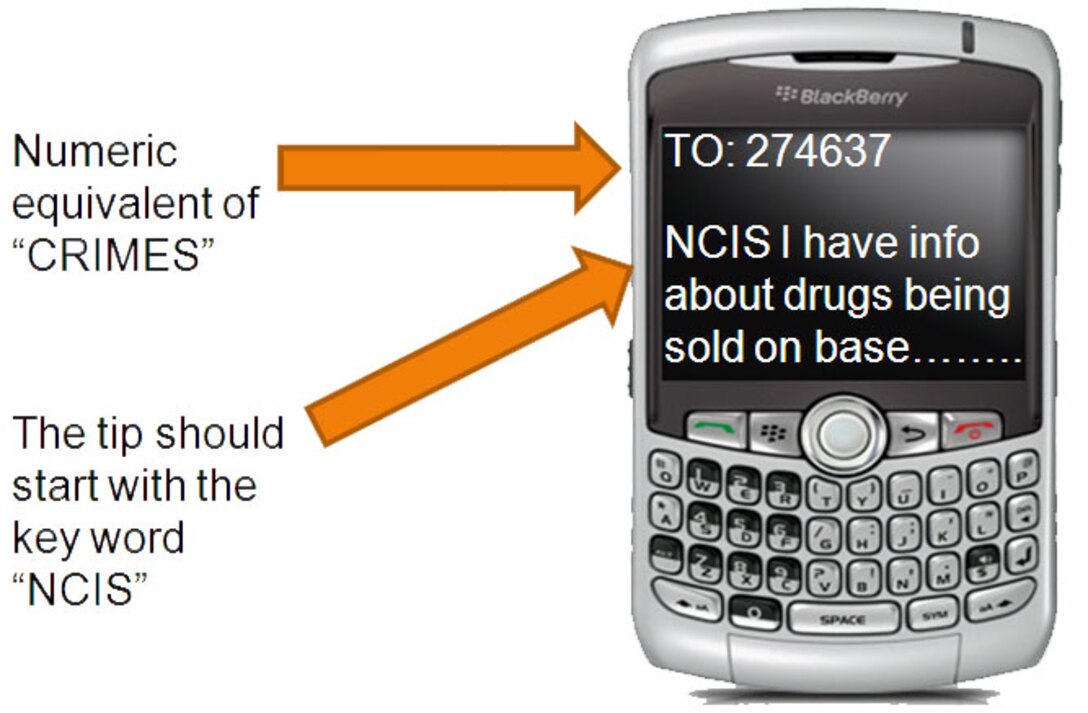 Tipsters looking to notify Naval Criminal Investigative Service about crimes and suspicious activities can use the NCIS Tip Hotline by sending a text beginning with the word NCIS followed by a tip to CRIMES, 274637, going to the “Report a Crime” tab on ncis.navy.mil. Tips can be submitted about narcotics, theft, sexual assault, domestic violence and gang activity, along with any other criminal activity or anticipated criminal action relating to naval services. 