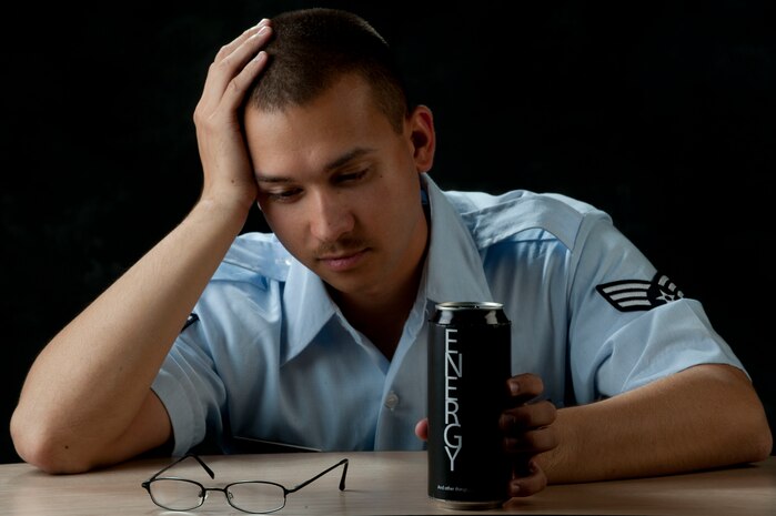 There is an ongoing study of energy drink consumption among Air Force personnel, including civilians, stationed at Nellis Air Force Base, Nev. The survey was initiated at Travis Air Force Base, Calif. in September to understand how many Air Force personnel consume energy drinks, the side effects that are experienced, and the reasons people choose to drink them. (U.S. Air Force illustration by Staff Sgt. Christopher Hubenthal)