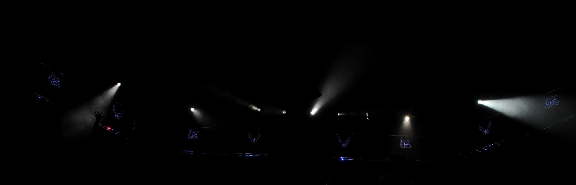 KADENA AIR BASE, Japan--Lights set after a dance performance during the Tops in Blue show at the Keystone Theater on Kadena Air Base, Japan, Nov. 16, 2012. This year’s Tops in Blue performance entitled “Listen” is being performed for service members throughout the United States as well as 20 countries worldwide. (U.S. Air Force photo/Staff Sgt. Laszlo Babocsi)
