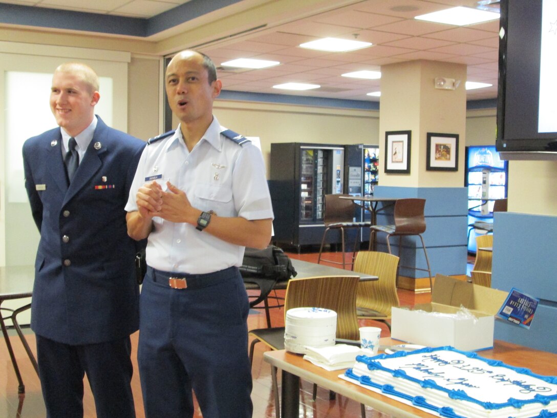 Happy 125th Birthday to Air Force Gen. Malcolm Grow. He was born on Nov. 19, 1887. The medical facility on Joint Base Andrews, Md., Malcolm Grow Medical Clinic, was named for him. A celebration was held on his birthday  to remember him. Col. Rudolph Cachuela, 779th Medical Group commander and Airman Charles Jackson, the youngest Airman, cut the cake during the celebration. Grow was the first surgeon general of the U.S. Air Force from July 1, 1949  to Nov. 30, 1949. (Air Force Photo by Sr. Airman Jazmin Bowdry)
