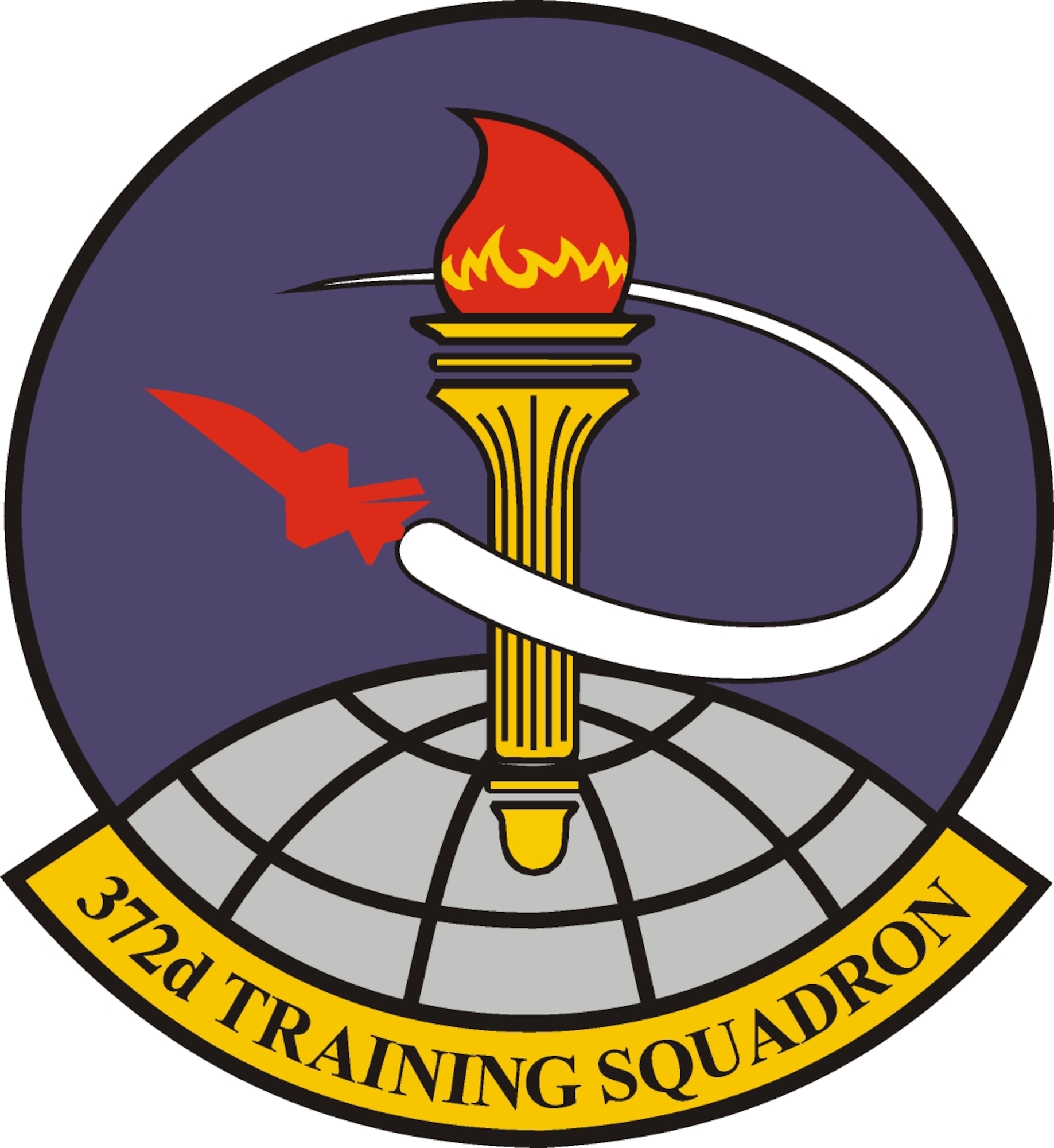 The 372nd Training Squadron delivers advanced skills aerospace maintenance training to the Department of Defense and its allies. The 372nd Training Squadron is one of two operational squadrons executing the 982nd Training Group's training mission. The 372nd TRS has two geographically separated units assigned under it. The 372nd, Detachment 4 at Tyndall Air Force Base, Fla., provides worldwide and local training on F-22 Raptor aircraft systems and support equipment, while the newly created 372nd, Det. 27, here at Grand Forks AFB, N.D., teaches advanced courses for Airmen trying to achieve their five- and seven-level requirements on the RQ-4 Global Hawk. (U.S. Air Force graphic)