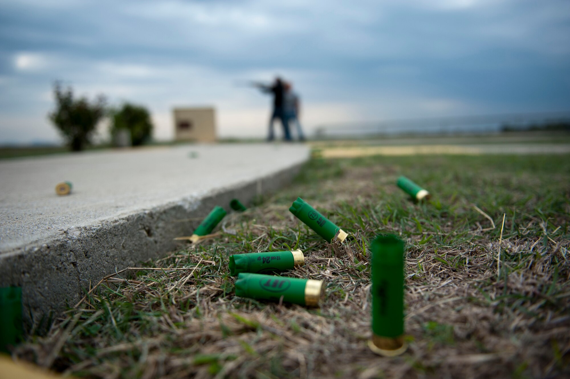 Evidence of attempts to win a turkey awaits cleanup during the Outdoor Recreation Turkey Shoot Nov. 18, 2012, at Incirlik Air Base, Turkey. Outdoor Recreation gave away five turkeys to the winners of the shoot. (U.S. Air Force photo by Senior Airman Clayton Lenhardt/Released)