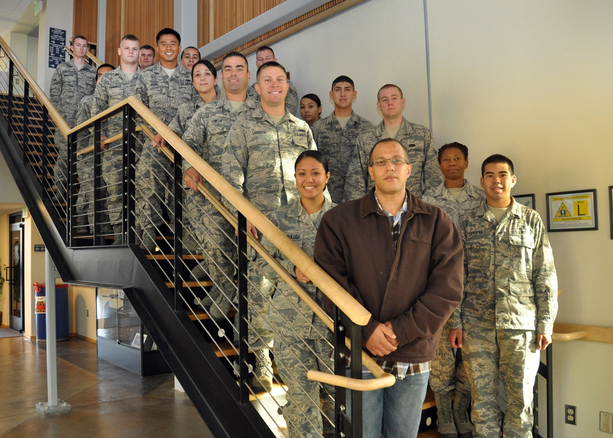 TRAVIS AIR FORCE BASE, Calif. -- Novermber B-Flight Newcomers. (U.S. Air Force photo / Tech. Sgt. Rachel Martinez) 