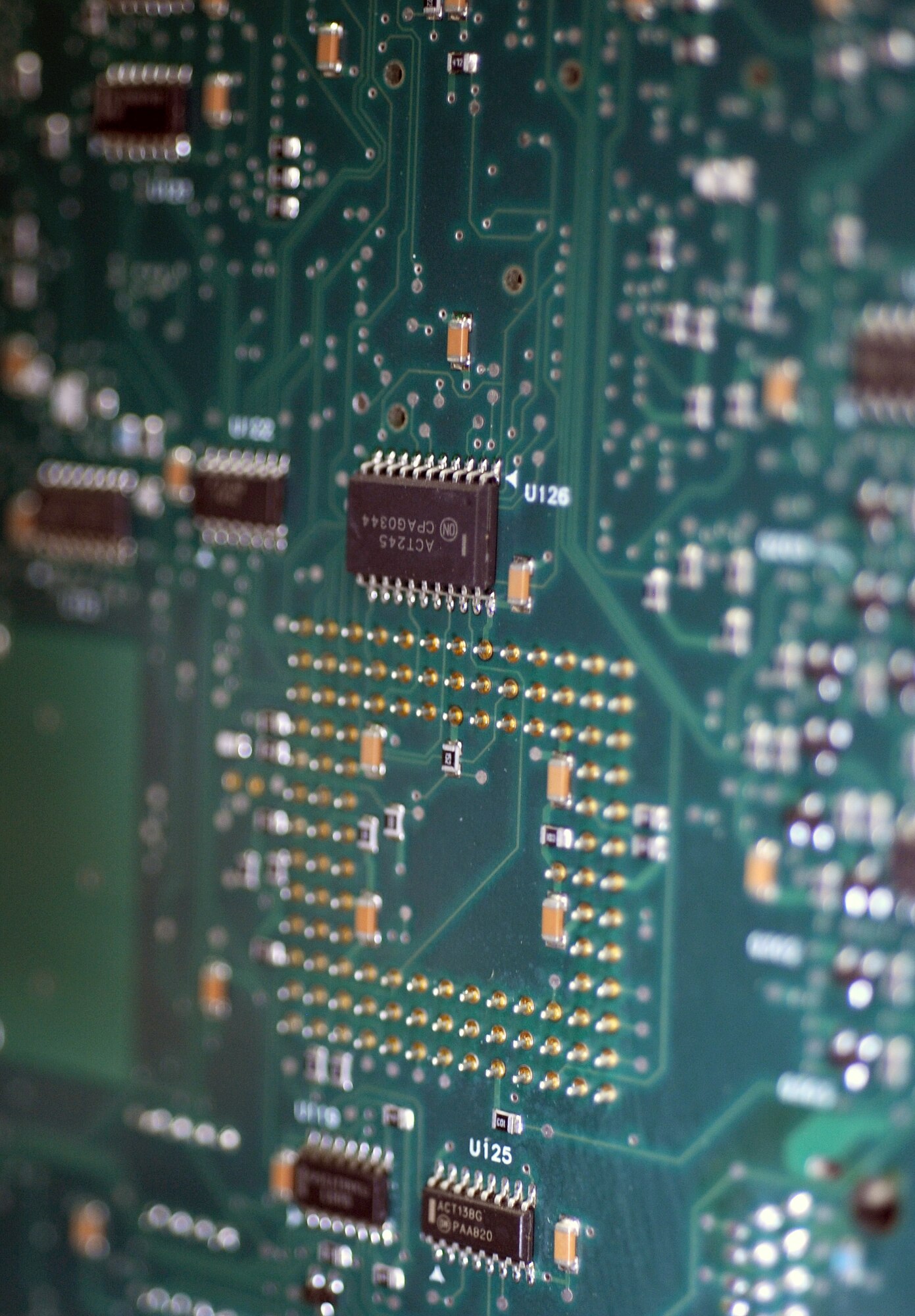 A computer motherboard sits in the server building at Davis-Monthan Air Force Base, Ariz., Nov. 20. (U.S. Air Force photo by Senior Airman Brittany Dowdle)