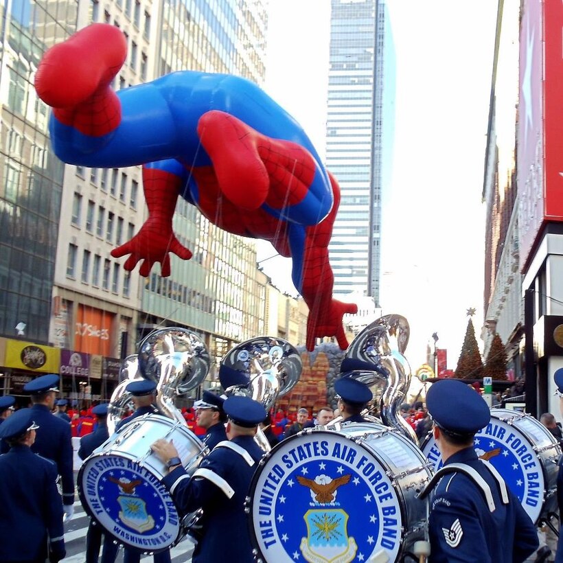 The U.S. Air Force Band performs for the 2012 Macy's Day Parade in New York City..