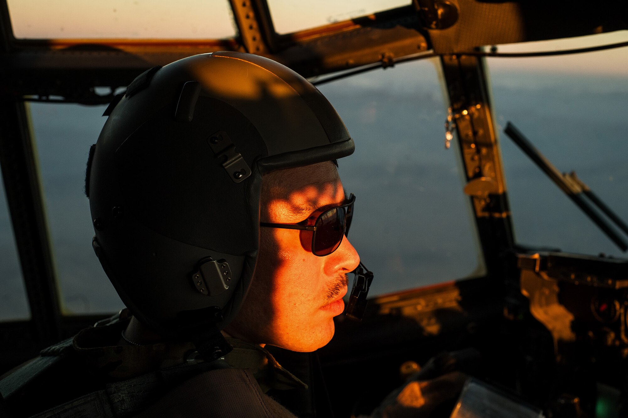 U.S. Air Force Maj. Jake Hiles, 774th Expeditionary Airlift Squadron, pilot, flies a U.S. Air Force C-130H Hercules from Bagram Airfield, Afghanistan, Nov. 3, 2012. The 774th EAS provides tactical airlift, airdrop and aeromedical evacuation, creating an air bridge for personnel, equipment and supplies. Hiles' hometown is Shelocta, Pa. (U.S. Air Force photo/Staff Sgt. Jonathan Snyder)