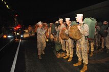 Marines from Marine Aviation Training Support Group 21 (MATSG-21), Pensacola, FL, evacuate to Marine Corps Logistics Base Albany, GA, to escape the damaging effects of Hurricane Isaac in August.