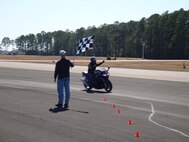 Marines participate in a one-day Advanced Rider Track Day (ARTD), which is advanced motorcycle training that includes all aspects of speed and directional challenges.