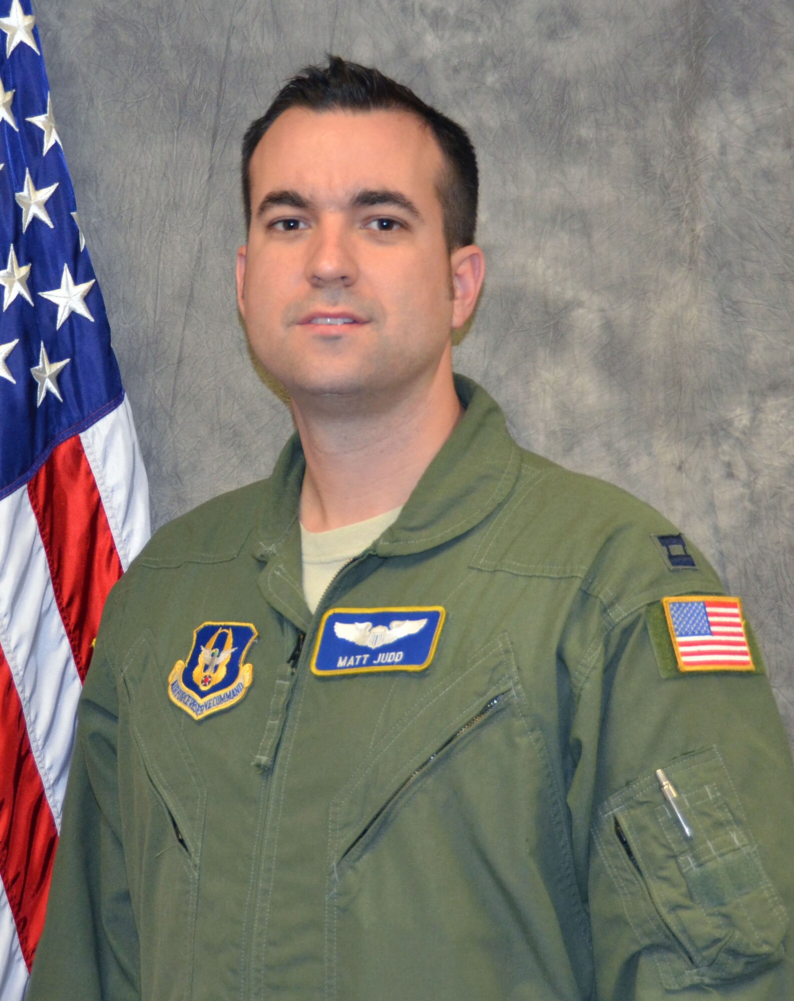 WRIGHT-PATTERSON AIR FORCE BASE, Ohio - Capt. Matthew Judd, 89th Airlift Squadron C-17 pilot, is the 445th Airlift Wing’s Company Grade Officer of the Quarter, fourth quarter. (U.S. Air Force photo/Stacy Vaughn)