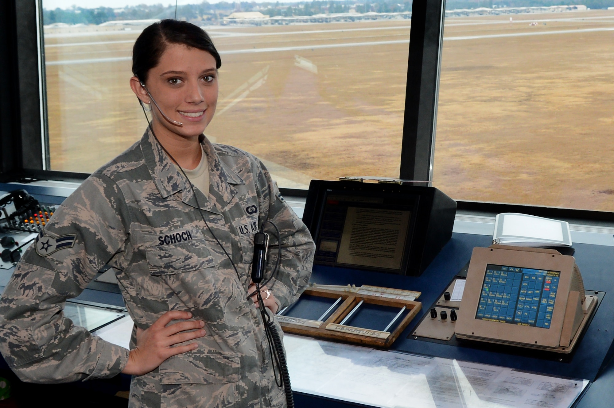 U.S. Air Force Airman 1st Class Jessica Schoch, 20th Operations Support Squadron air traffic controller, poses for a photo at Shaw Air Force Base, S.C., Nov. 27, 2012. Bowling is the Shaw Spotlight for the week of Nov. 23 to Nov. 27. (U.S. Air Force photo by Airman Nicole Sikorski/ Released)