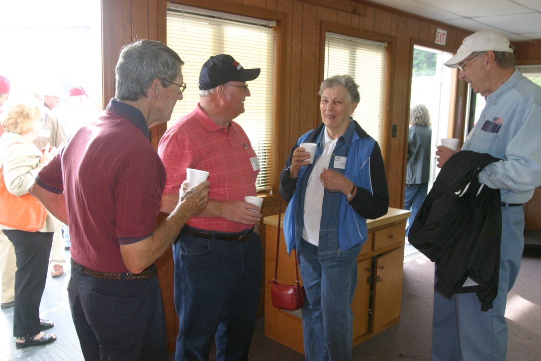 Retirees catch up on old times during our recent Retiree Day held in October.  The festivities were held aboard the MV Ted Cook.