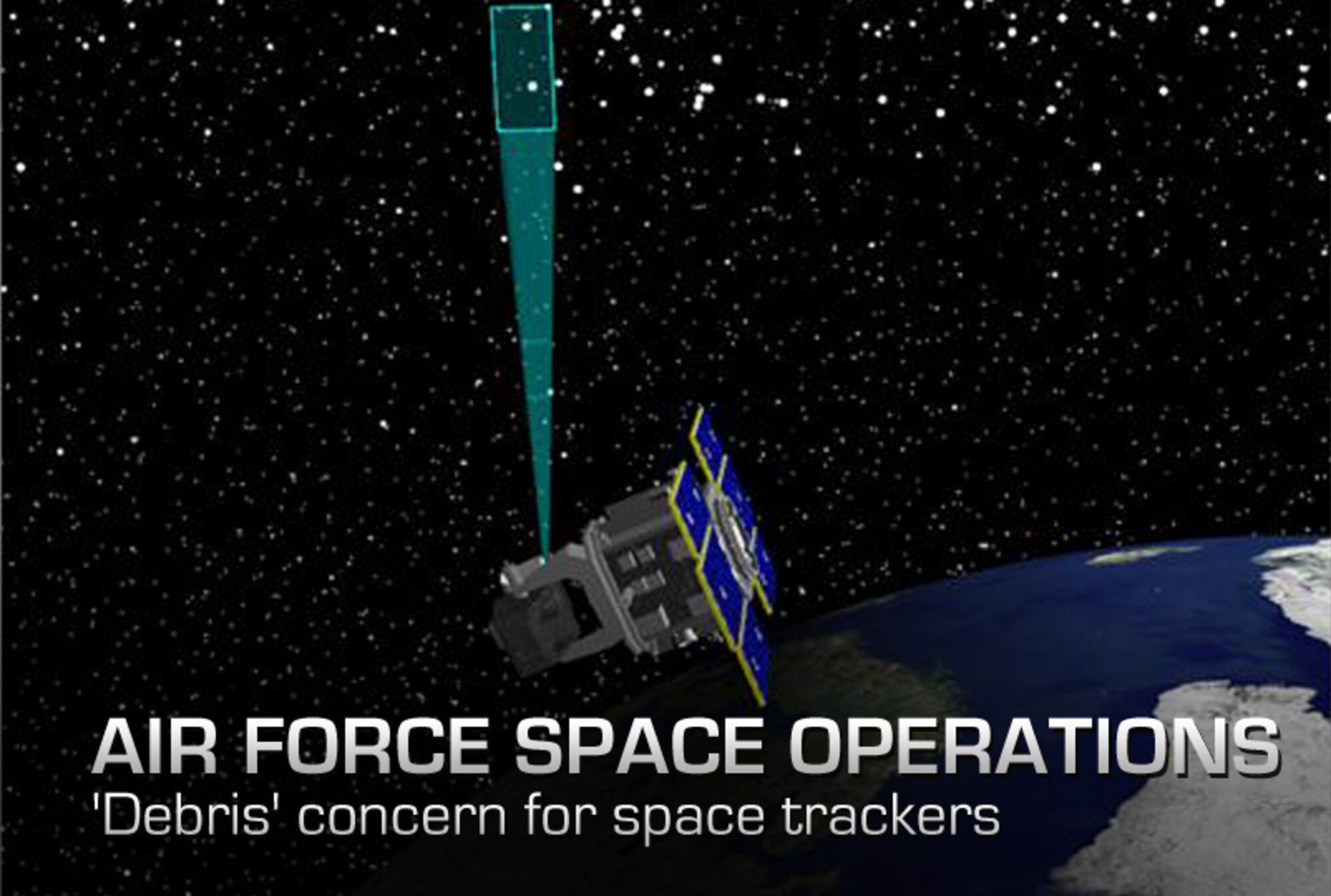 An artist's depiction of the Space Based Space Surveillance satellite. The Joint Space Operations Center uses data collected from SBSS to track orbiting objects in geostationary and low earth orbit, providng space situational awareness to U.S. miliitary and commercial space users. Members of the 1st and 7th Space Operations Squadron command and control the satellite