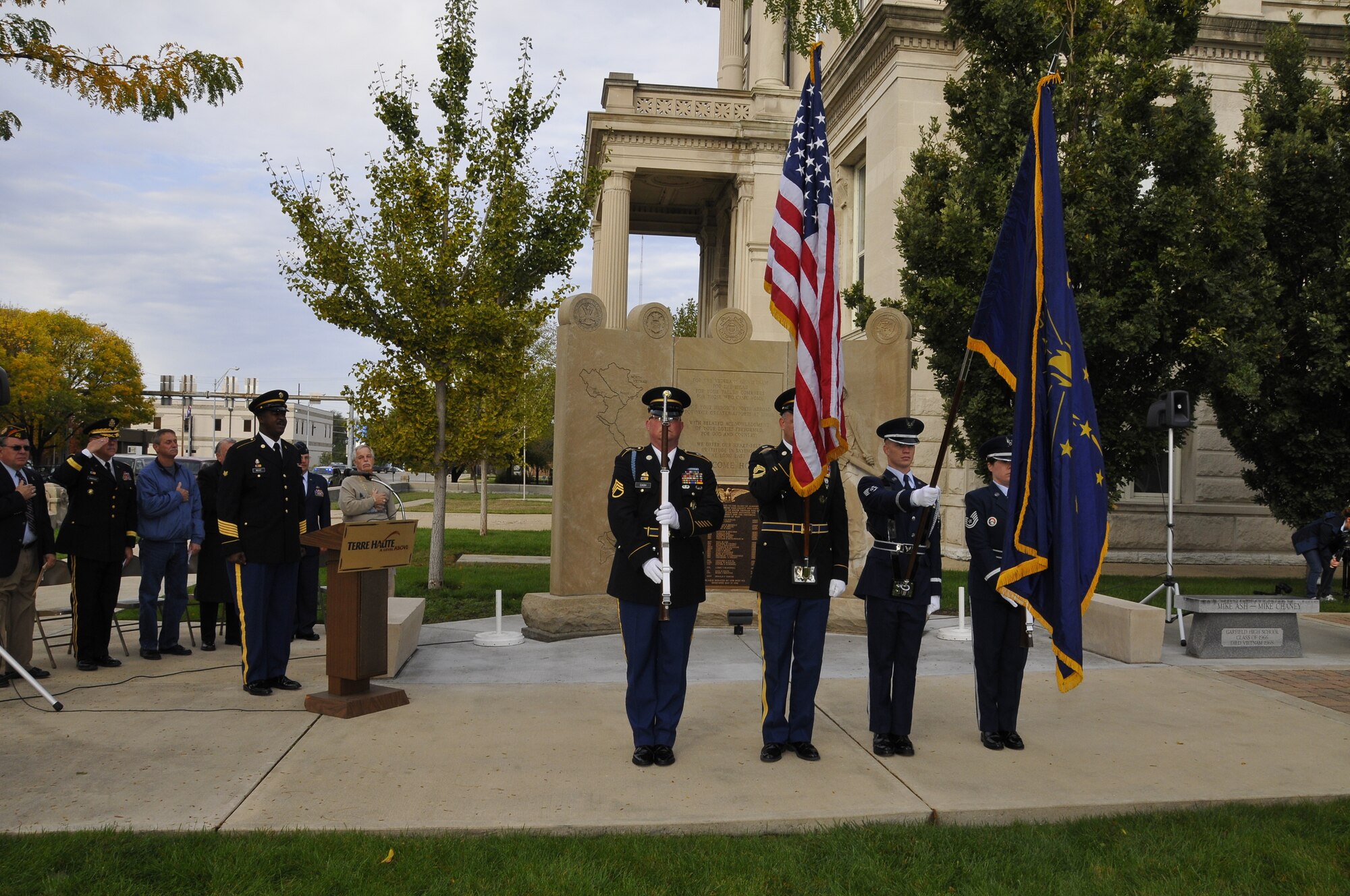Members of the Indiana Joint Honor Gard. Photo by Master Sgt. John Day, 181st IW/PA 