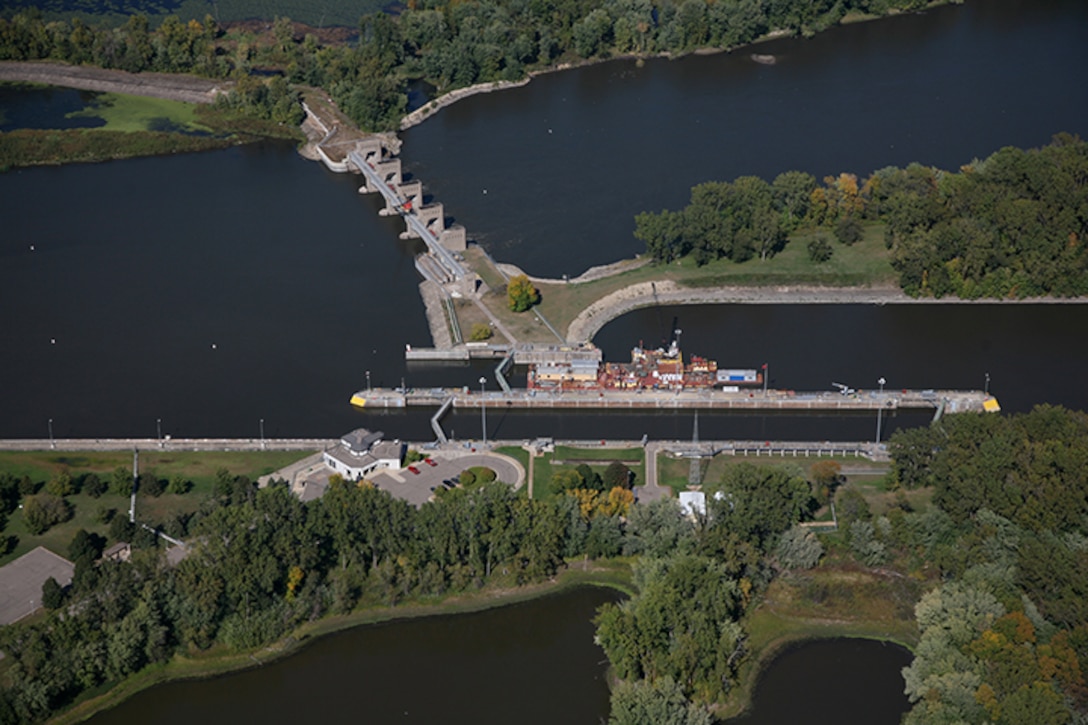 Lock and Dam 3, Welsh, Minn. Upper Mississippi River mile 796.9.