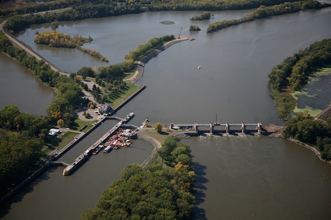 Lock and Dam 3, Welsh, Minn. Upper Mississippi River mile 796.9.