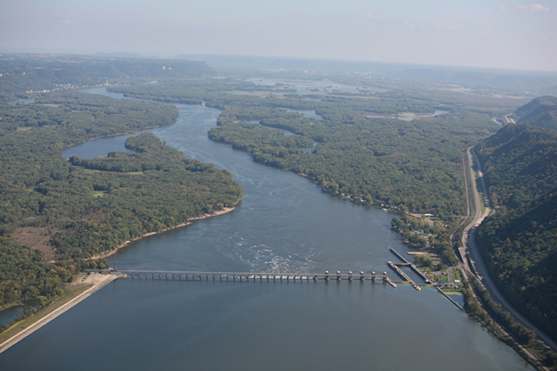 Lock and Dam 5, Minnesota City, Minn. Upper Mississippi River mile 738.1