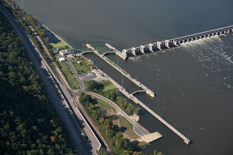 Lock and Dam 5, Minnesota City, Minn. Upper Mississippi River mile 738.1
