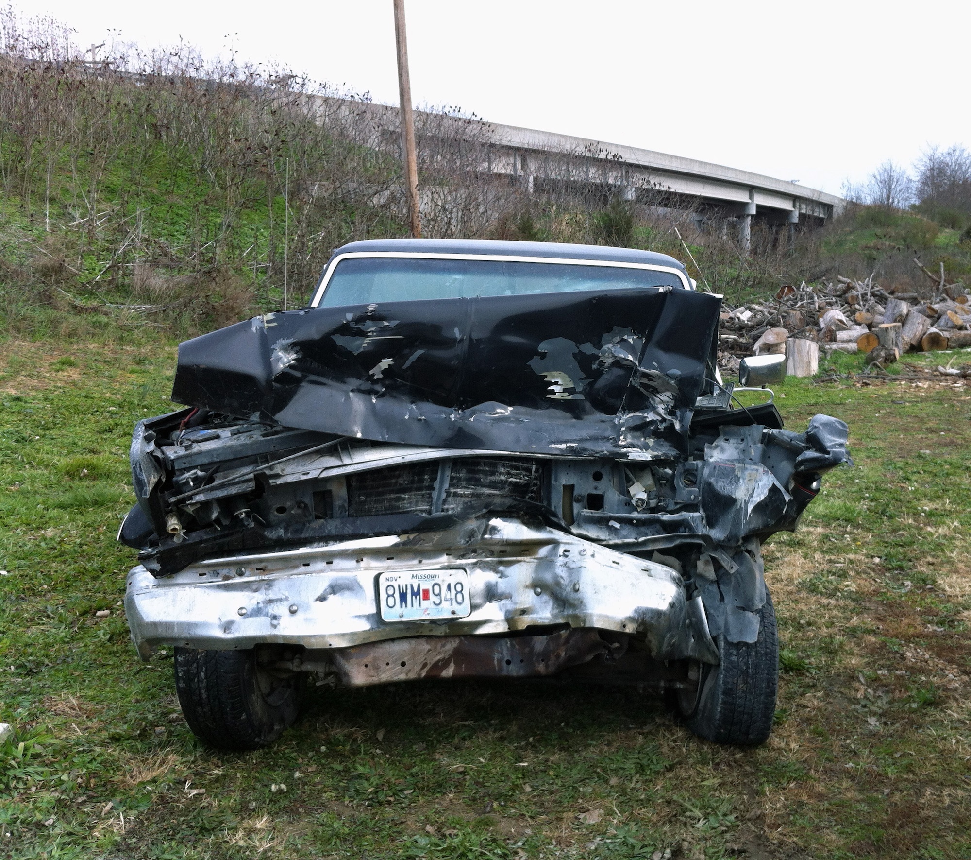 Vehicle after a head-on collision with another truck. (Courtesy photo)