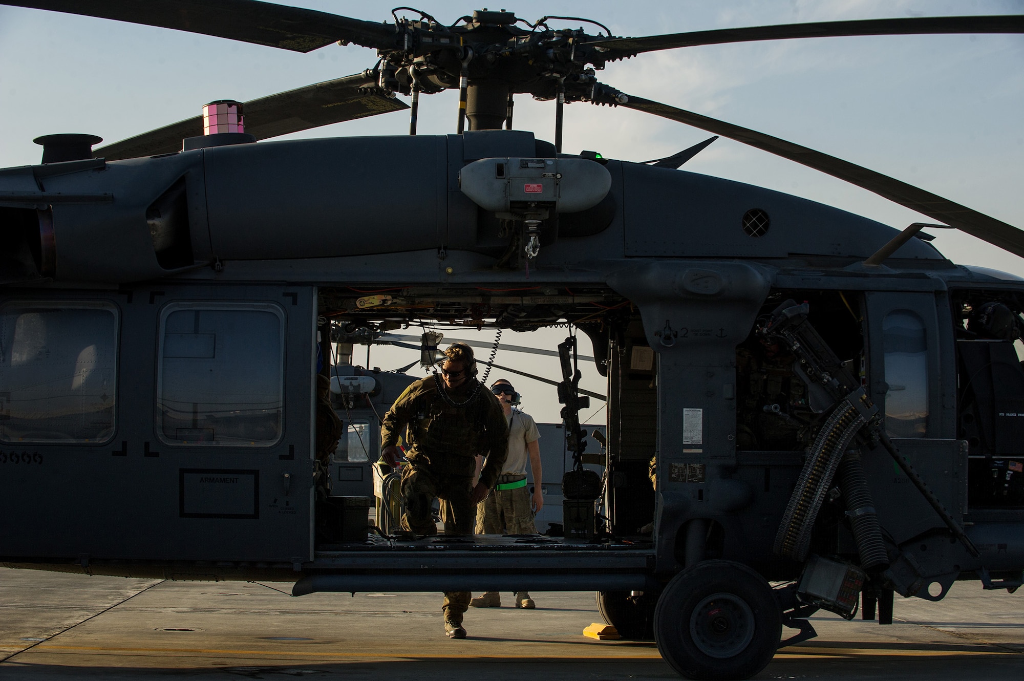 A U.S. Air Force pararescueman, 83rd Expeditionary Rescue Squadron, gears up for a mission Nov. 7, 2012, at Bagram Airfield, Afghanistan. Pararescue teams assault, secure, and dominate the rescue objective area using any available Department of Defense or Allied, air, land, or sea asset. (U.S. Air Force photo/Staff Sgt. Jonathan Snyder)