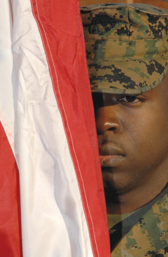 Morning colors is a military tradition that Marines throughout the world pay respect to everyday. 