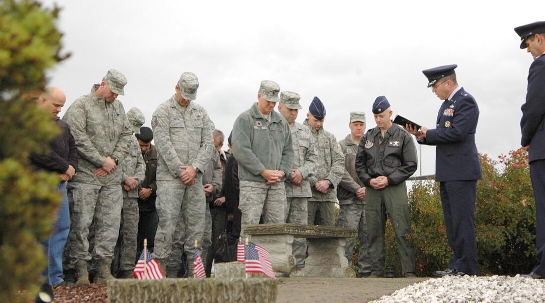 Reserve and active-duty Airmen remember 13 aviators Nov. 30, 2012 on the 20th anniversary of the tragic collision of two C-141s from McChord Air Force Base, Wash., Nov. 30, 1992.  The two aircraft collided over Montana during an air refueling training mission, killing 13 Airmen. (U.S. Air Force photo by Sandra Pishner)