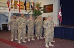 Soldiers from the 440th Blood Support Detachment stand in formation during a ceremony Nov. 19. The unit returned home from a nine month deployment to Afghanistan. (Photo by Lori Newman, JBSA-Fort Sam  Houston Public Affairs)