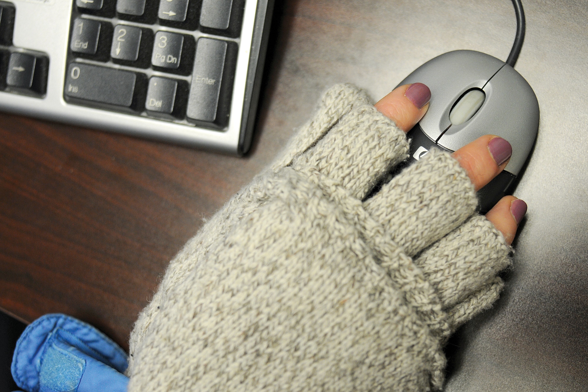 Cold weather may tempt you to plug in that space heater at work.  But don’t. They are major safety hazards and greedy energy guzzlers. (Air Force photo illustration by Margo Wright)