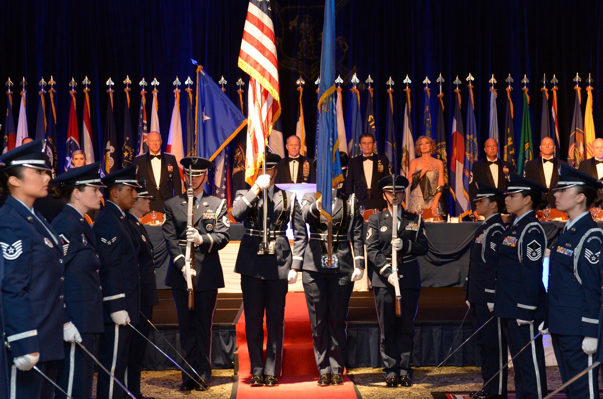 Lt. Gen. Harry M. Wyatt III, Director of the Air National Guard, is honored at the Order of the Sword ceremony at the Hyatt Regency in Tulsa, Okla., Sept. 28, 2012. The Order of the Sword ceremony is conducted by NCO’s to honor leaders who have made significant contributions to the enlisted corps. (National Guard photo by: Master Sgt. Kurt Skoglund/Released)