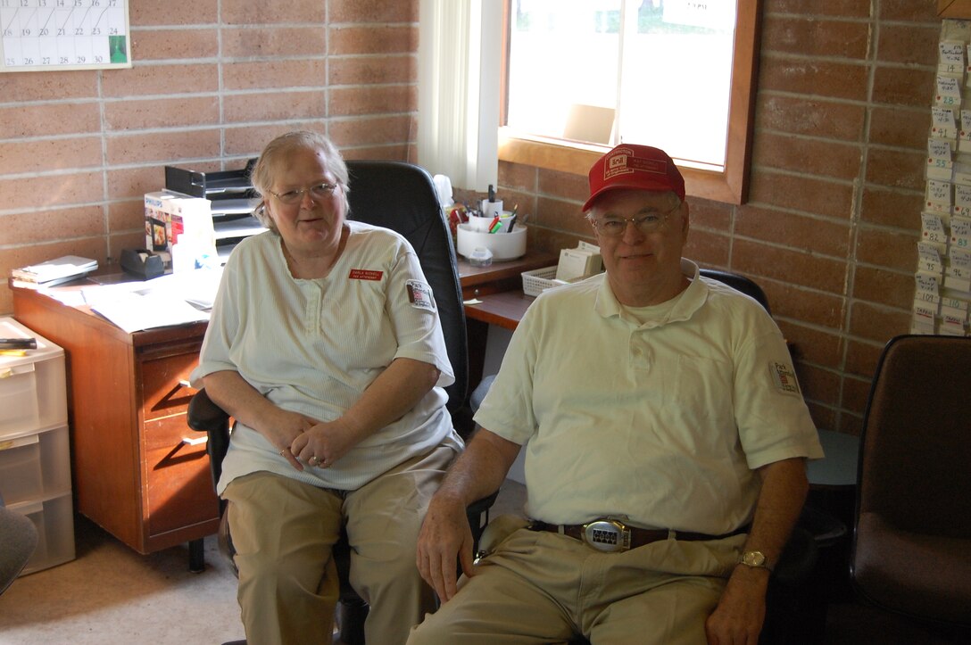 Contractors in the campground fee booth