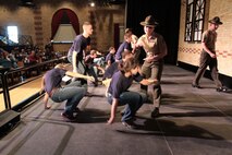 Poolees from Recruiting Station Milwaukee's Janesville substation experience drill instructors for the first time April 24.